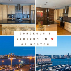 Boston Harbor views Modern north end condo FREE PARKING!
